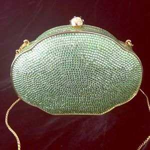 Judith Leiber Swarovski Peridot Crystal Clutch